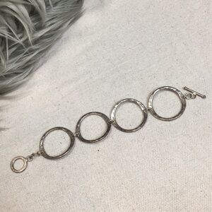Sterling silver reversible circles bracelet